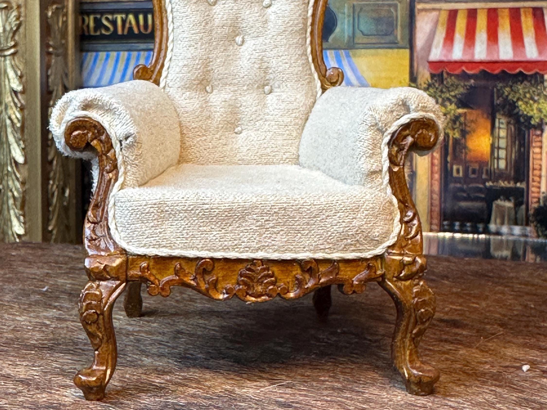 ⚫︎フランスアンティーク⚫︎古木のドール用チェア 椅子 ドールハウス パリ アンティーク ドールチェア | フランス 木製ドールチェア 薔薇模様の