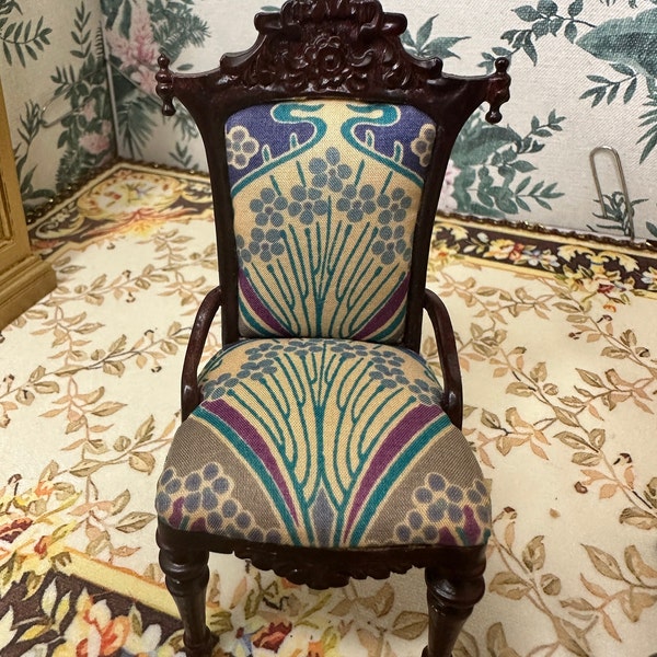 Cadre Remake Bespaq, décoration de maison de poupée miniature, réplique artisanale, fauteuil baroque italien du XVIIe siècle, multicolore, marron, cadeau