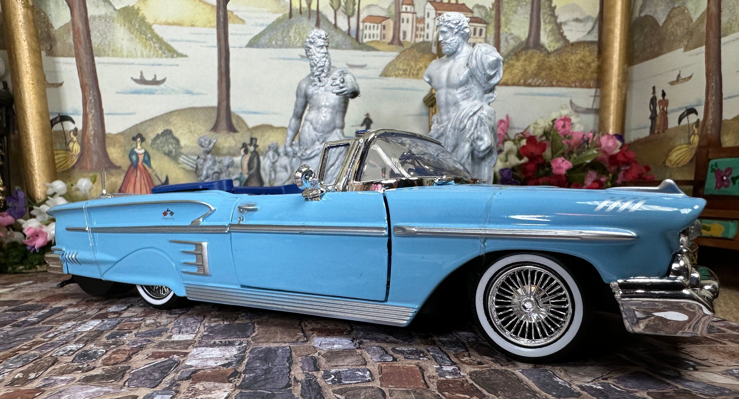 Miniature Replica Die Cast 1958 Chevy Impala Convertible