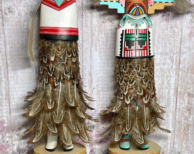 Native American Wilson Kaye's Hopi Kachinas Shalako Mana and Shalako
