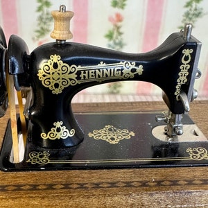 Fantastic Find Vintage Miniature Replica German Made Boho Hennig Working Treadle Sewing Machine Collectible Great Holiday Birthday Gift image 9