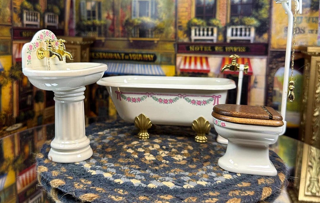 Vintage 1980s Bodo Hennig Quality Miniature Dollhouse Decor