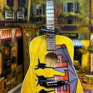 1:4 to One Six HELP Miniature Guitar Named After the 5th Studio Album by English Rock Band THE BEATLES Apple Records 1965 Collectible Gift