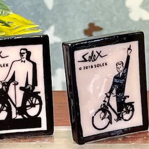 4 Miniature French Feve  Bikes and Riders  Pictures