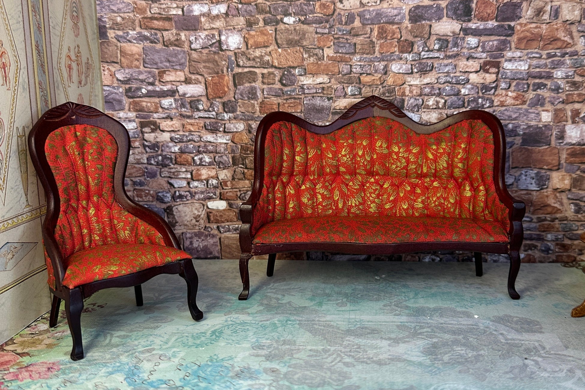 Victorian red chair - Etsy 日本