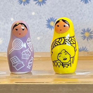Four Miniature Russian Doll Feves