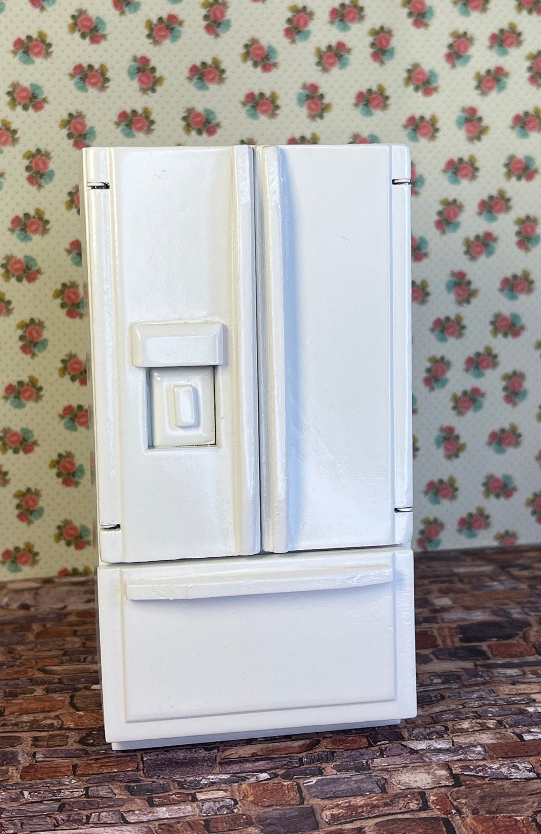 1:12 Scale White Dollhouse Refrigerator – Realistic Miniature Kitchen ...