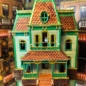 HO Puppenhaus für eine Große Puppenstube 1:6 Actionfiguren Rollenspiel 6 Zimmer und Dachboden 3 Etagen 3-D Gedruckt von Gold Rush Bay Gift Art