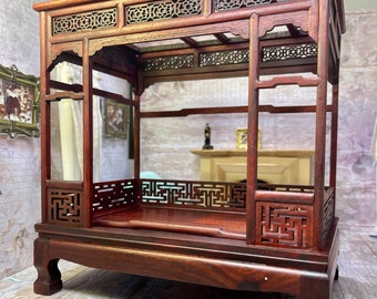 Absolutely Beautiful Chinese Ming Miniature Rosewood Bed