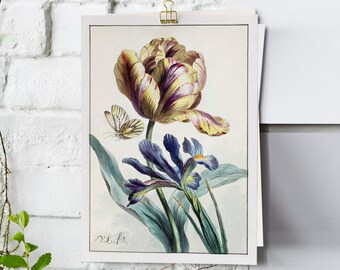 Floral Art Print, Printable Wall Art, Vintage Floral Print, Botanical Art Print,  Digital Download, Botanical Wall Decor, Cottagecore Print
