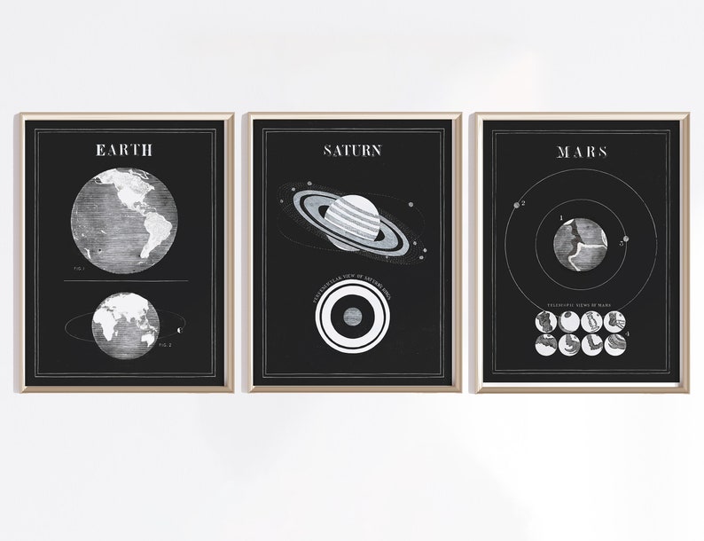 Printable Space Wall Art Set Digital Download Space Print - Etsy