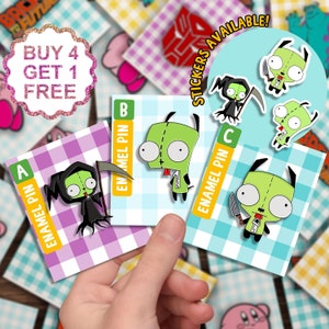 Gir Pin Knife Meme Enamel Pin Gift Set Anime Lovers Gift Funny Lapel Pin Backpacks Enamel Pin Enamel Pins Anime Enamel Pins Set