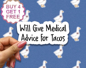 Pegatinas de consejos médicos para tacos, pegatinas de enfermería, pegatinas de enfermera para laptop, inspiradoras para botellas de agua.
