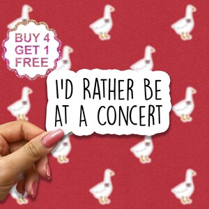 Stickers I'd Liever bij een concert zijn, stickers grappig concert, laptopstickers, stickers beker, sticker waterfles, waterfles, sticker waterfles