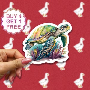 Oceaan zeeschildpadden stickers Oceaan stickers dier coole stickers cadeau schildpad minnaar sticker laptop bundel esthetische stickerset