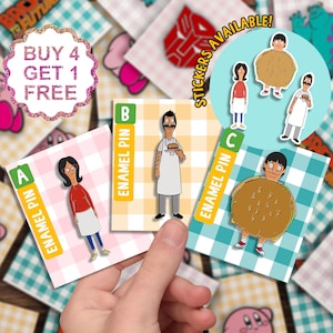 Bob Burger Family Anime Enamel Pin Gift Set Bob Burgers Prezenty Zabawna emaliowana szpilka Przypinki do plecaka Słodkie Zabawne szpile Anime Emaliowana szpilka Uroczy zestaw