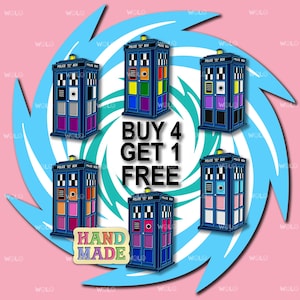 Rainbow Pride Police Box Lgbt Enamel Pin Lgbt Lapel Pin Kawaii Pins Set Rainbow Ally Gift Lgbt Pride Pin Popularne Pins Zestaw przypinek na plecak