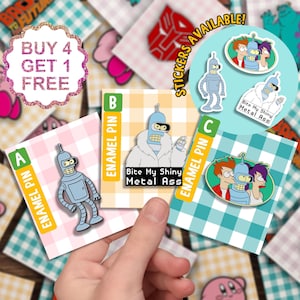Bender Meme Enamel Pins Gift Set Anime Gift For Boys Backpack Pins Funny Kawaii Anime Enamel Pin Enamel Pin For Jeans Gift Set Enamel Pin