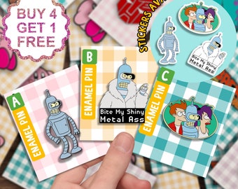 Bender Meme Enamel Pins Gift Set Anime Gift For Boys Backpack Pins Funny Kawaii Anime Enamel Pin Enamel Pin For Jeans Gift Set Enamel Pin