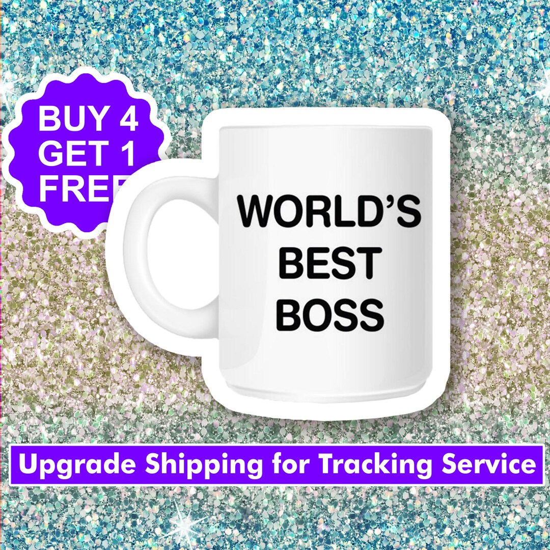 World's Best Boss Sticker the Office Laptop Stickers Etsy