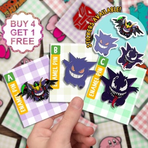Gengar Venom Fantasy Enamel Pin Gift Set Anime Meme Gift Funny Pins Set Cute Bag Pins Enamel Pins For Jeans Enamel Pin Anime Set Enamel Pin