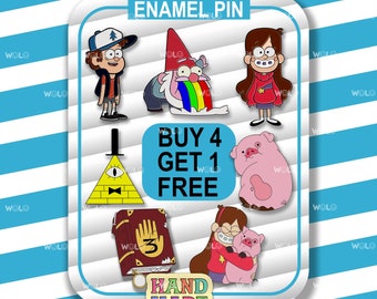 Gravity Falls Waddles Animation Pins Mystery Enamel Pins Cute Enamel Pins Set Cartoon Lovers Gifts Funny Cartoon Pin Backpack Pin Set