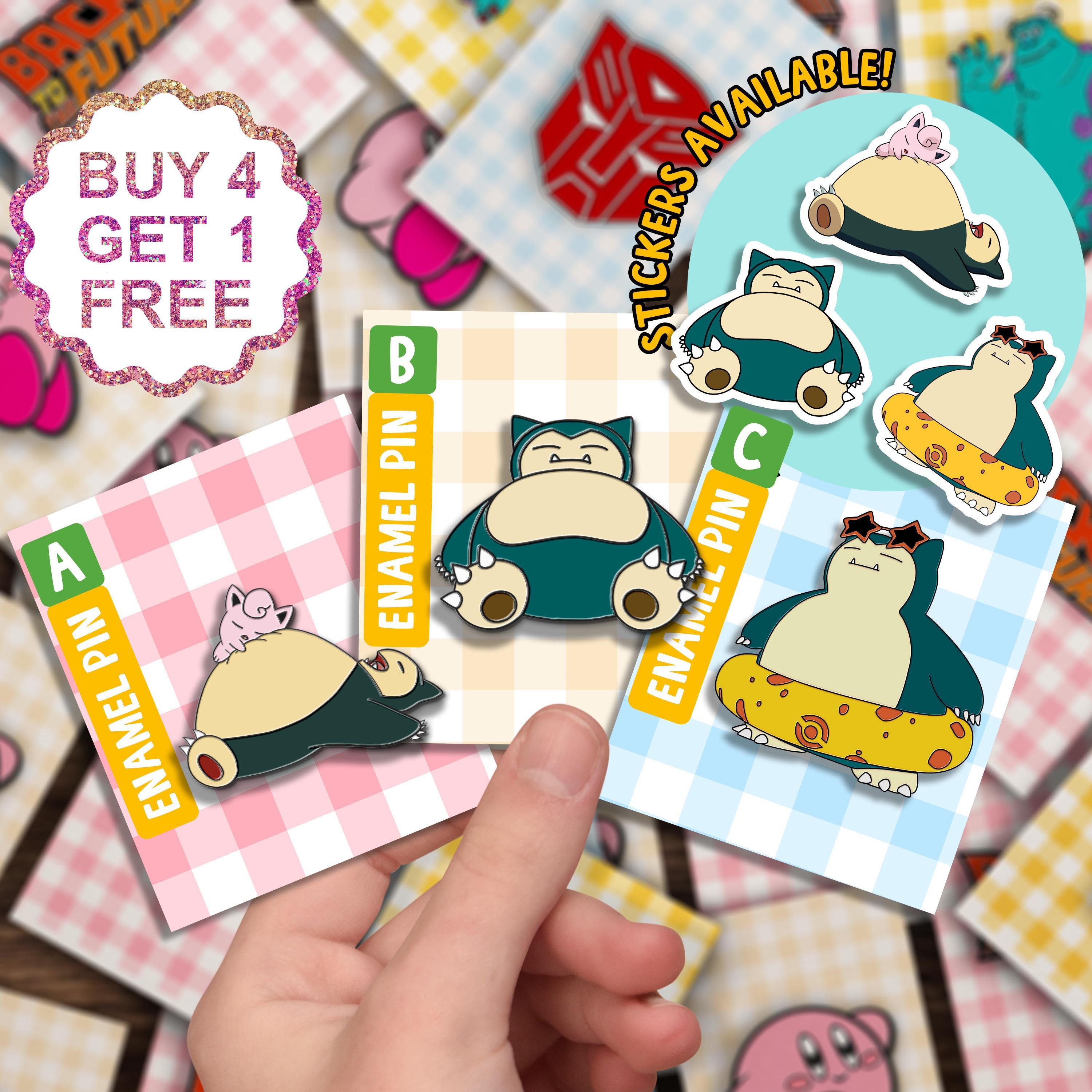 Snorlax Jigglypuff Fantasy Enamel Pin Gift Set Anime Meme Gift Funny Enamel Pin Anime Kawaii Pin Bags Enamel Pins Funny Cartoon Pin
