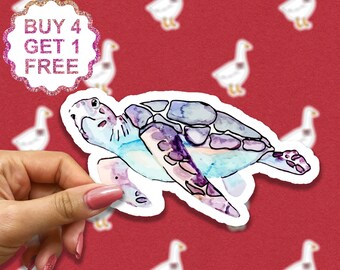 Pegatinas de tortuga marina hawaianas, pegatinas del océano, pegatinas de animales, meme de tortuga, regalo para él, paquete de pegatinas para portátil, paquete de pegatinas estéticas