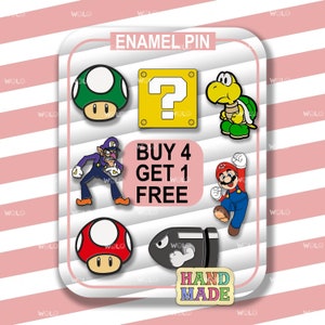Super Mario Mushroom Enamel Pins Meme Enamel Pins Cute Enamel Pins Set Fun Gaming Gifts Video Game Enamel Pins Tortoise Pins Bag Enamel Pin