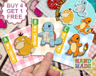 Zestaw upominkowy Psyduck Animal Enamel Pins Anime Animal Gift Funny Anime Pins Backpack Pins Cute Jeans Enamel Pin Funny Animal Pins Kawaii Pins Set