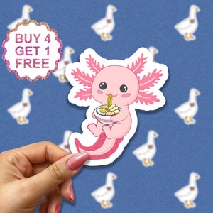 Axolotl Tier Meme Aufkleber Tier Coole Aufkleber Axolotl Geschenkaufkleber Laptop Bundle Aesthetic Sticker Set Wasserflasche Sticker Pack