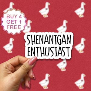 Shenanigan liefhebber laptop stickers, grappige stickers, sarcasme laptop stickers, Shenanigan Tumbler sticker, waterfles sticker