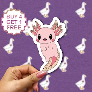 Axolotl Fisch Vinyl Aufkleber Baby Tier Aufkleber Axolotl Liebhaber Geschenk Inspirierende Laptop Aufkleber Ästhetische Aufkleber Set Becheraufkleber