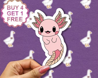 Axolotl vis vinyl stickers baby dier sticker axolotls liefhebbers cadeau inspirerende laptop stickers esthetische sticker set bekerstickers