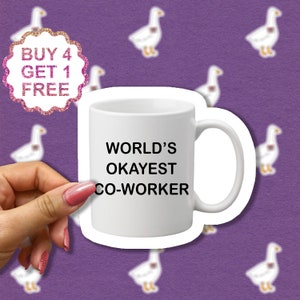 Pegatina de compañero de trabajo más aceptable del mundo, pegatinas de sarcasmo en el lugar de trabajo, pegatinas de empleados, calcomanías de botellas de agua, pegatinas de vaso