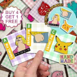 Juego de pines esmaltados con memes de He Man Sings, regalo para amantes de los dibujos animados, pin esmaltado, divertido y lindo pin para ella, pines de anime kawaii, lindos pines para bolsos, juego de pines divertidos