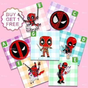 Deadpool Cute Badge Pins Deadpool 3 Cute Gift Sets Chibi Pins Lapel Badge Pins Cosplay Pins Ita Bag Pins Boyfriend Pin