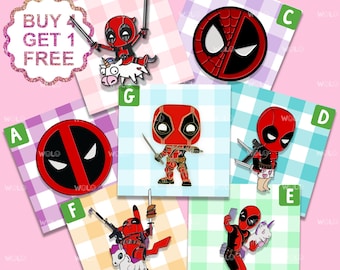 Spille graziose di Deadpool, Deadpool 3, set regalo carini, spille Chibi, spille da bavero, spille Cosplay, spille per borse Ita, spilla da fidanzato