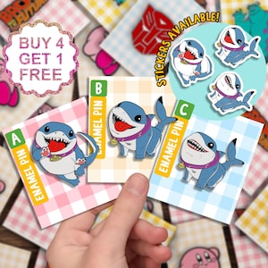 Jeu d'épingles en émail Jeff Landshark, cadeau de jeu pour garçons, épingles mignonnes esthétiques, épingles d'anime kawaii, épingles de revers drôles, épingle de sac Ita, ensemble d'épingles de sac à dos