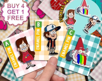 Mabel Pines Fantasy smalto Pins Gift Set Animazione Regalo Divertente Anime Pins Zaino Pins Cute Jeans smalto Pin Divertente animale Pin