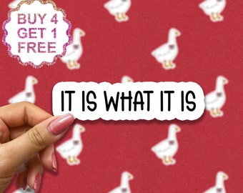 It Is What It Is Laptop Sticker, Funny Stickers, Sarcasm Laptop Decals, Tumbler Stickers, Water Bottle Sticker, Sarcastic Water Bottle Decal