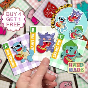 Squirtle Ramen Meme Esmalte Pins Presente Conjunto Anime Meme Presente Engraçado Lapela Pins Bonitos Bolsa Pins Jeans Esmalte Pins Anime Pins Emblemas Anime Pin Set