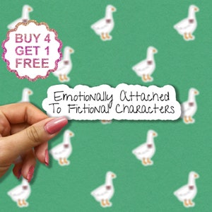 Adesivo emocionalmente ligado a personagens fictícios Adesivos engraçados para laptop, adesivos engraçados, decalques para laptop, adesivo de sarcasmo sarcástico