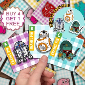 Set de regalo de pines esmaltados de la serie Bb8, ideal para amantes del cine, divertidos pines esmaltados, bonitos pines esmaltados, pines esmaltados para vaqueros, pines de anime, pines kawaii.