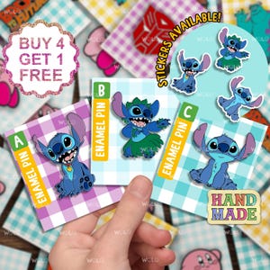 Stitch Ohana Kawaii Enamel Pin Gift Set Anime Meme Gift Funny Pins Set Cute Anime Pins Lapel Pin Jacket Cartoon Animal Pin Backpack Pins Set