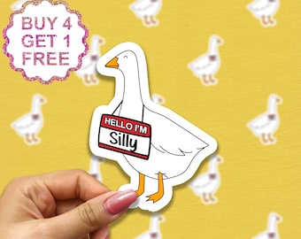 Silly Goose Sticker Funny Goose Stickers Goose Sticker Silly Goose Gifts Laptop Sticker Bundle Aesthetic Sticker Pack Tumbler Stickers