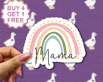 Adesivo Arco-Íris para Mamãe, Presentes para o Dia das Mães, Adesivos para Mamãe, Adesivo para a Vida de Mãe, Adesivos para Laptop de Mamãe, Adesivos para Garrafa de Água de Mamãe
