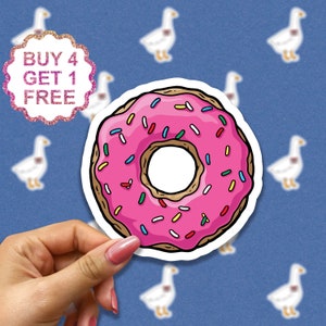 Candy Donut Lebensmittel Vinyl Aufkleber Lebensmittel Aufkleber Kaffee Donut Geschenkaufkleber Laptop Bundle Aesthetic Sticker Set Wasserflasche Sticker Pack