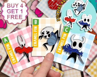 Hollow Knight gioco smalto Pins regalo Set gioco regalo per lui carino divertente smalto Pins Jeans smalto Pins Magic risvolto Pin carino smalto Pin Set