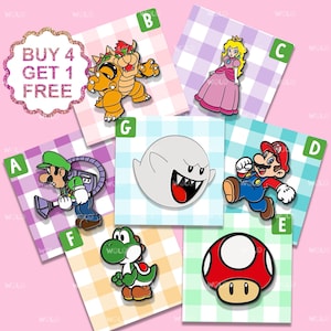 Mario Bros Spiel Abzeichen Pins Super Mario Spiel Geschenk Set Chibi Pins Anstecknadel Cosplay Pins Ita Bag Pins Boyfriend Pin